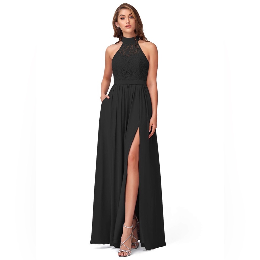 Azazie Emilia - Floor Length - High Neck